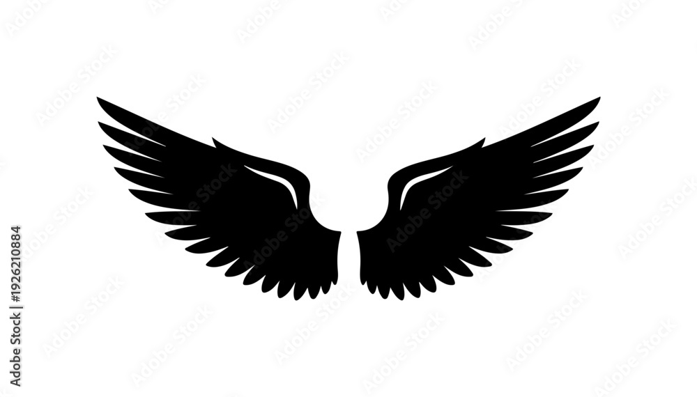 Fototapeta premium Black Wings Silhouette