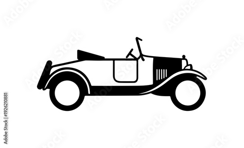 Vintage Convertible Car Illustration