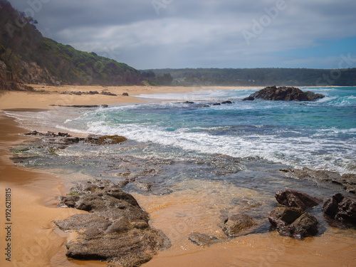 Past The Rocks To Mist Up The Beach