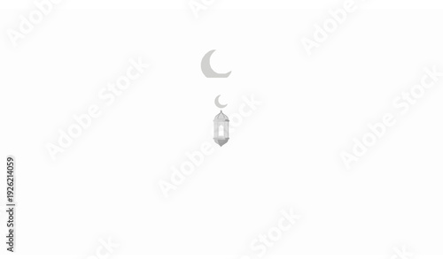 Luxury Ramadan Kareem Poster with Ornamental Lantern Line Art and Islamic Arabesque Vector