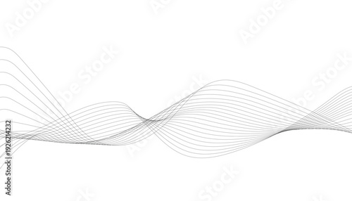 Black wavy lines forming abstract patterns on white background
