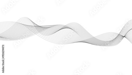 Black wavy lines forming abstract wave pattern