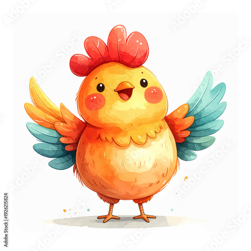 A cartoon chicken giving a thumbs up.