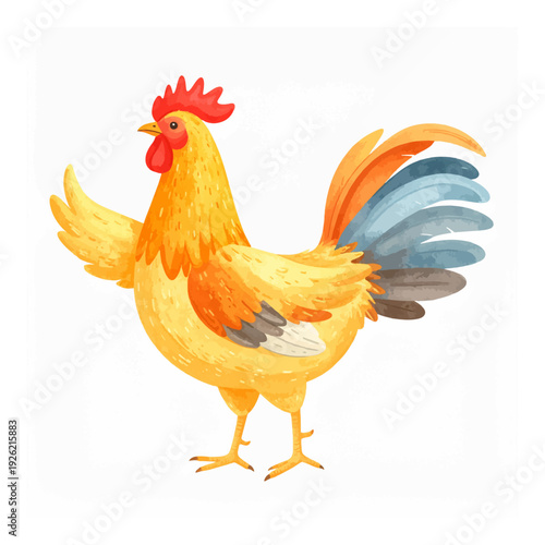 A cartoon chicken giving a thumbs up.