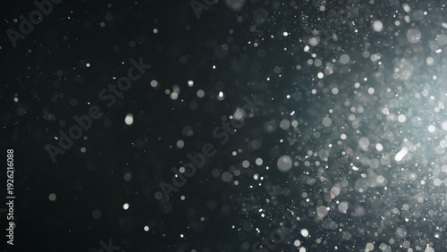 Wallpaper Mural background of particles wave in air over black background and lens flare Torontodigital.ca