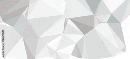 White triangle geometric pattern background, Geometric background made of triangles, Abstract geometric background. Vector 3d illustration