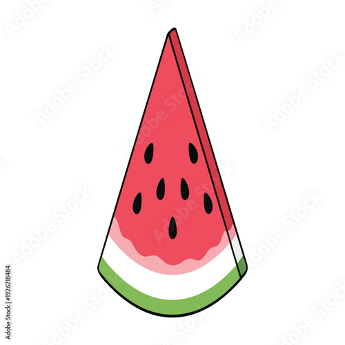 Bright and Juicy Watermelon Slice for Refreshing Summer Snacks