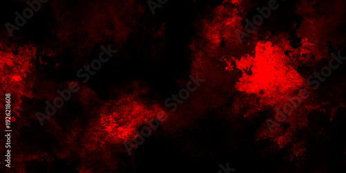 Dark red powder explosion cloud on black background. Abstract red and black grunge texture smoke. smoke fog misty texture overlay on dark black. paranormal red mystic smoke, clouds for movie.