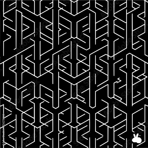 Find the path maze puzzle game black and white abstract labyrinth challenge problem solving graphic design art
