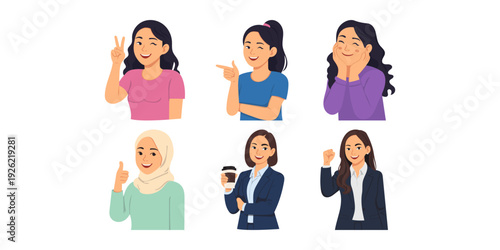 Illustration of Woman Smiling