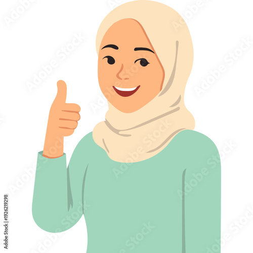 Illustration of Woman Smiling