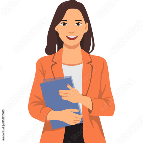 Illustration of Woman Smiling
