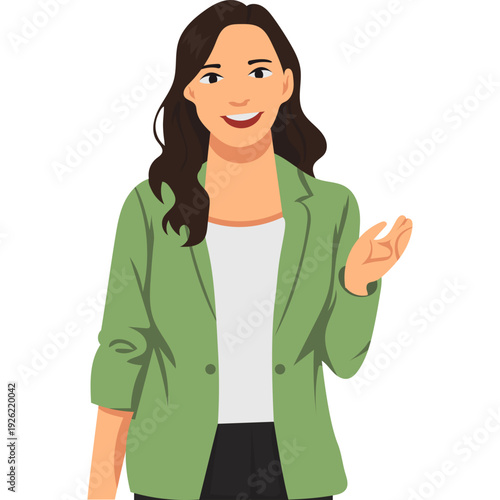 Illustration of Woman Smiling