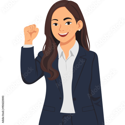 Illustration of Woman Smiling