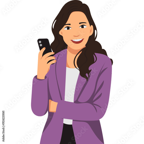 Illustration of Woman Smiling