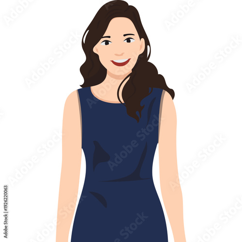 Illustration of Woman Smiling