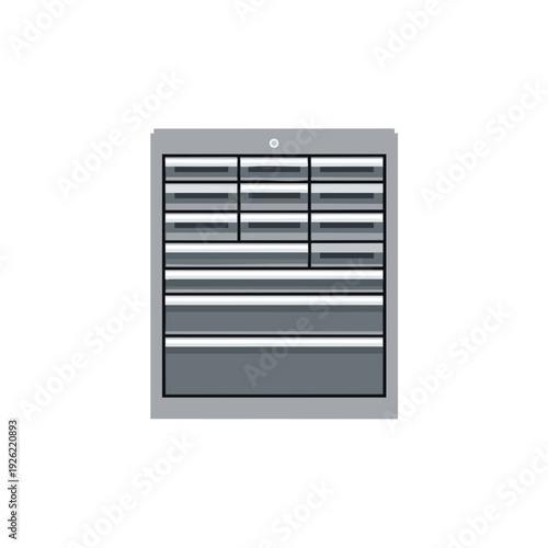 Modern Metal Storage Cabinet for Office or Workshop Organization