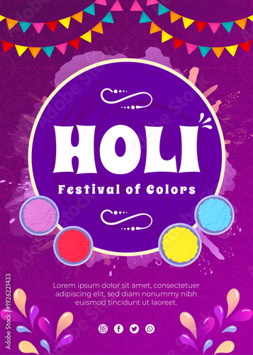 Vector illustration of Holi banner for sale and promotion for Festival of Colors celebration with message exclusive holi sale. happy holi festival background colorful design concept