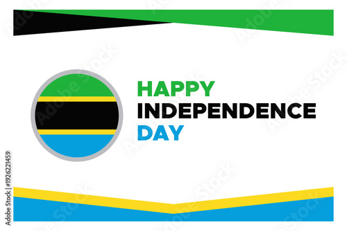tanzania happy independence day vector design template illustration