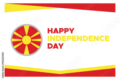 macedonia happy independence day vector design template illustration
