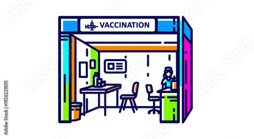 Vaccination Clinic Office Interior Design.