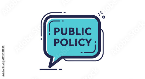 Public policy discussion speech bubble icon.