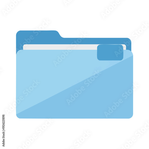 Simple Open Folder Icon for Digital Storage and File Management