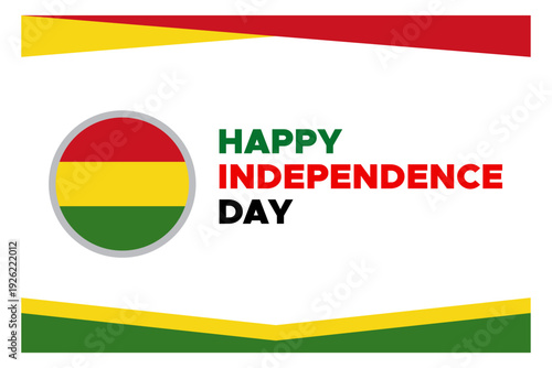 bolivia happy independence day vector design template illustration