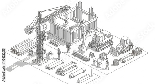 Detailed Architectural Blueprint of Building.