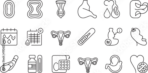Collection of hand drawn laboratory glassware and science equipment icons set