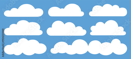 cloud illustration pack cloud silhouettes and weather symbols