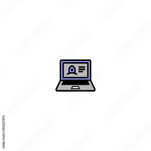 laptop computer with blue screen