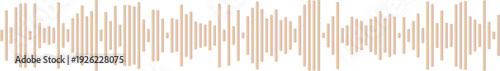 Abstract digital waveform pattern with beige and gray vertical lines on white background