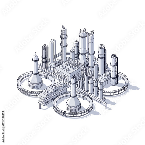 Futuristic Cityscape with Towers and Domes.