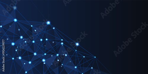 Connected polygons plexus vector background, digital data visualization. vector illustration
