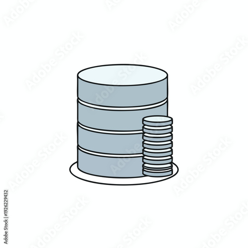 Stacked Coins Illustration for Financial Growth and Investment Concept