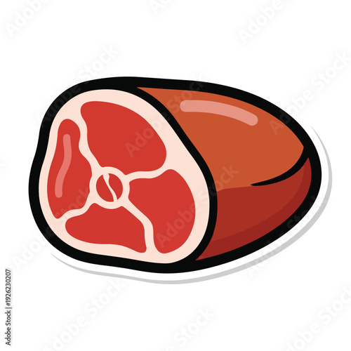 A cut piece of meat with visible fat and bone