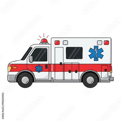 Modern Medical Emergency Vehicle for Ambulance Service and Emergency Response