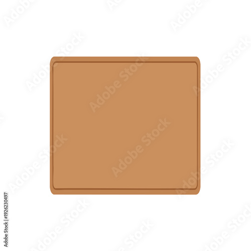 Empty Wooden Cutting Board for Kitchen Food Preparation