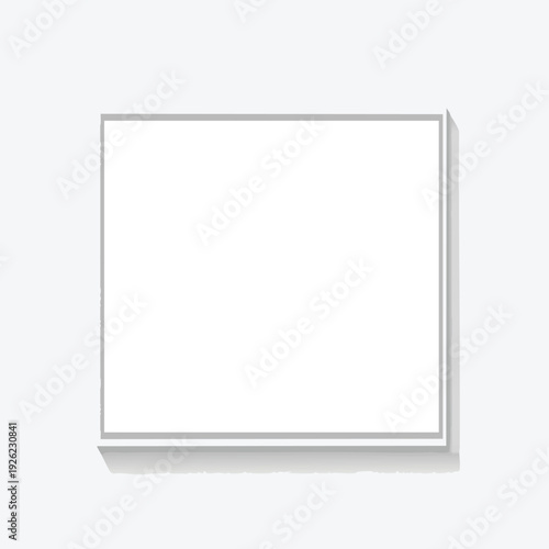 Creative blank white square canvas for artwork design or presentation projects
