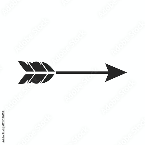 Minimalist Black Arrow Illustration for Modern Design and Creative Projects