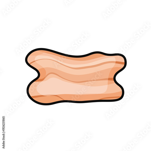 A digital illustration of a pinkish-brown object