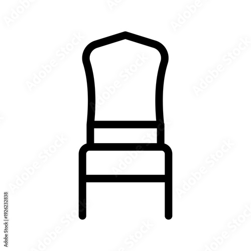 Classic Wooden Chair icon set for home, office, and interior furniture design