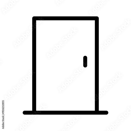 Simple Closed Door icon set for home, office, and interior design applications