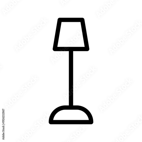 Elegant Table Lamp icon set for home lighting, bedside decor, and interior design