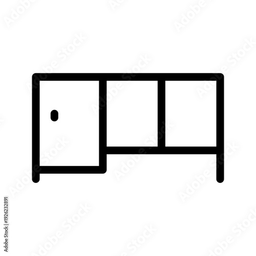 Modern Wardrobe icon set for closet storage, home organization and interior design