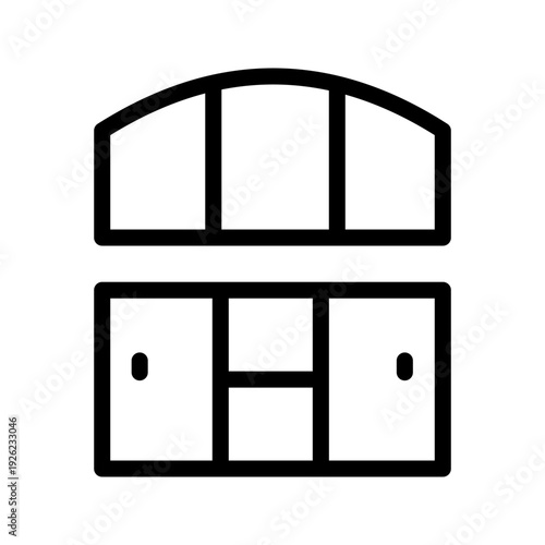 Modern Window icon set for home, office, and interior design applications