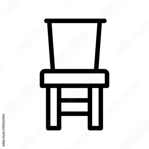 Classic Wooden Chair icon set for home, office, and interior furniture design