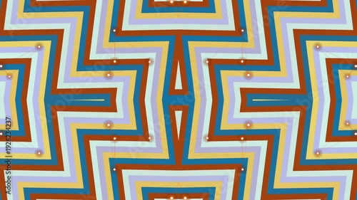 Geometric Pattern Animation with Multicolored Lines.