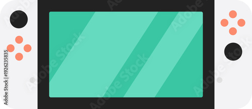 Minimalist Flat Illustration of Portable Gaming Console for Entertainment